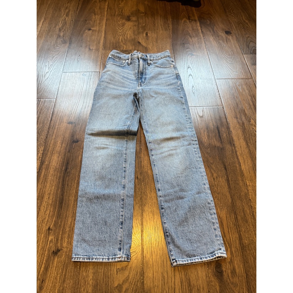 Madewell The Perfect Vintage Straight Jean Light Wash Denim Size 24 High Rise